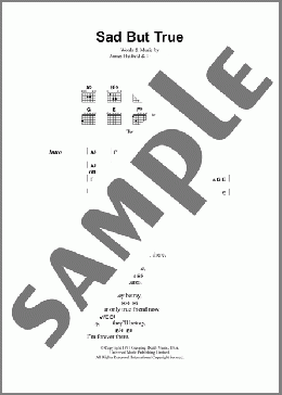 Sad But True(Metallica) 楽譜 ギター（コード） ダウンロード