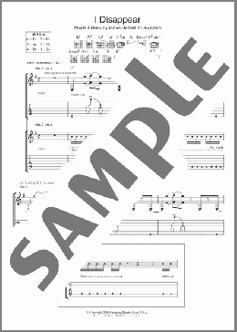 I Disappear(Metallica) 楽譜 ギター（ソロ） ダウンロード