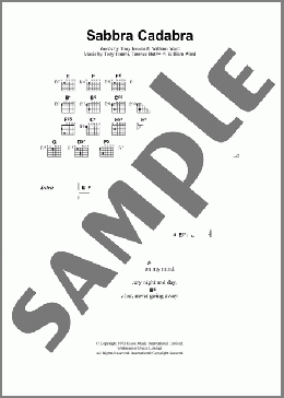 Sabbra Cadabra(Metallica) 楽譜 ギター（コード） ダウンロード