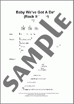 Baby We've Got A Date (Rock It Baby)(Bob Marley) 楽譜 ギター（コード） ダウンロード