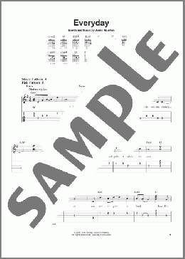 Everyday(High School Musical 2) 楽譜 ギター（ソロ） ダウンロード