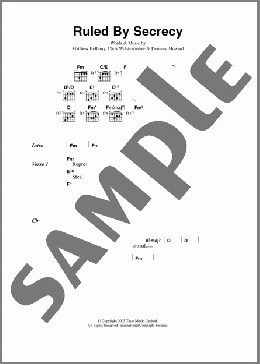 Ruled By Secrecy(Muse) 楽譜 ギター（コード） ダウンロード