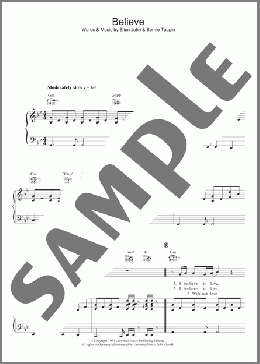 Believe(Elton John) 楽譜 その他 ダウンロード