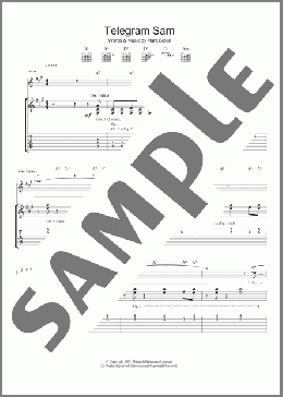 Telegram Sam(T Rex) 楽譜 ギター（ソロ） ダウンロード