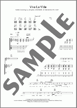 Viva La Vida(Coldplay) 楽譜 ギター（ソロ） ダウンロード