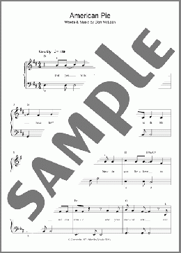 American Pie(Don McLean/Madonna) 楽譜 ピアノ（ソロ） ダウンロード