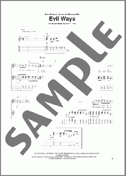Evil Ways(Santana) 楽譜 ギター（ソロ） ダウンロード