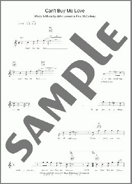 Can't Buy Me Love(The Beatles) 楽譜 その他 ダウンロード