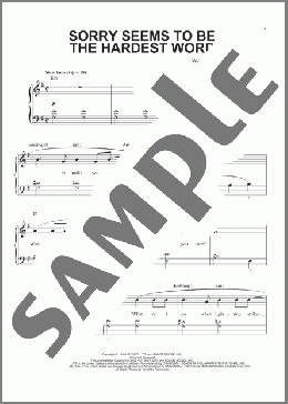 Sorry Seems To Be The Hardest Word (arr. Phillip Keveren)(Elton John) 楽譜 ピアノ（ソロ） ダウンロード