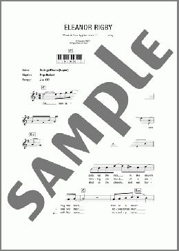 Eleanor Rigby(The Beatles) 楽譜 ピアノ（歌詞 & コード） ダウンロード
