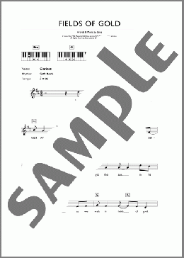 Fields Of Gold(Sting) 楽譜 ピアノ（歌詞 & コード） ダウンロード
