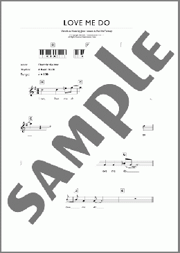 Love Me Do(The Beatles) 楽譜 ピアノ（歌詞 & コード） ダウンロード