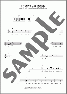 If You've Got Trouble(The Beatles) 楽譜 ピアノ（歌詞 & コード） ダウンロード