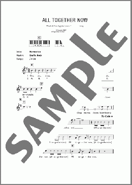 All Together Now(The Beatles) 楽譜 ピアノ（歌詞 & コード） ダウンロード