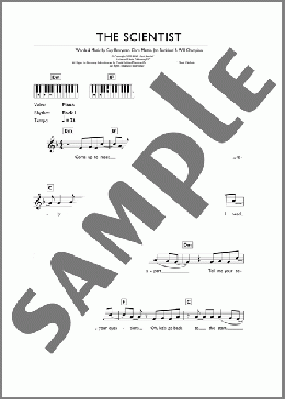 The Scientist(Coldplay) 楽譜 ピアノ（歌詞 & コード） ダウンロード