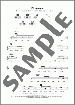 Wisemen(James Blunt) 楽譜 ピアノ（歌詞 & コード） ダウンロード
