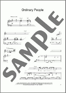 Ordinary People(John Legend) 楽譜 ピアノ & ボーカル ダウンロード