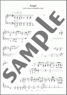Angel(Sarah McLachlan) 楽譜 ピアノ（ソロ） ダウンロード
