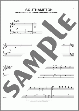 Southampton(James Horner) 楽譜 ピアノ（ソロ） ダウンロード