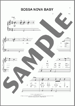 Bossa Nova Baby(Elvis Presley/Leiber & Stoller) 楽譜 ピアノ（ソロ） ダウンロード