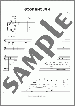 Good Enough(Sarah McLachlan) 楽譜 ピアノ（ソロ） ダウンロード