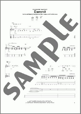 Dammit(Blink-182) 楽譜 ギター（ソロ） ダウンロード