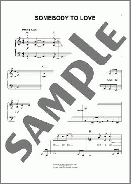 Somebody To Love(Jefferson Airplane) 楽譜 ピアノ（ソロ） ダウンロード