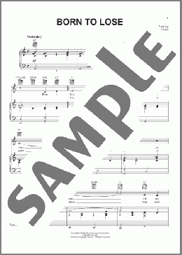 Born To Lose(Ted Daffan/Ray Charles/Ray (Movie)) 楽譜 ピアノ & ボーカル & ギター ダウンロード