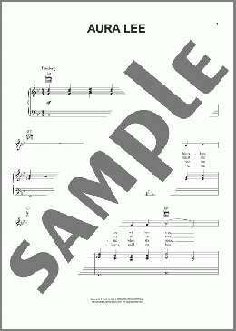 Aura Lee(W.W. Fosdick/George R. Poulton) 楽譜 ピアノ & ボーカル & ギター ダウンロード
