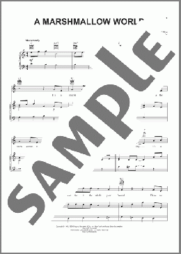 A Marshmallow World(Carl Sigman & Peter De Rose) 楽譜 ピアノ & ボーカル & ギター ダウンロード