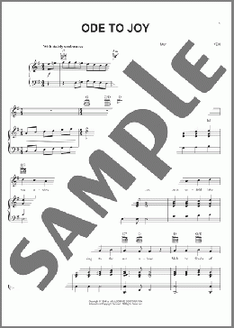 Ode To Joy(Ludwig Van Beethoven) 楽譜 ピアノ & ボーカル & ギター ダウンロード