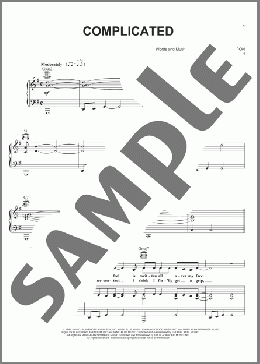 Complicated(Carolyn Dawn Johnson) 楽譜 ピアノ & ボーカル & ギター ダウンロード