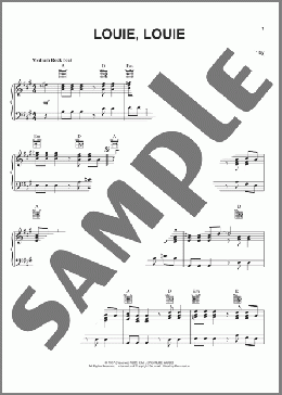Louie, Louie(The Kingsmen) 楽譜 ピアノ（ソロ） ダウンロード