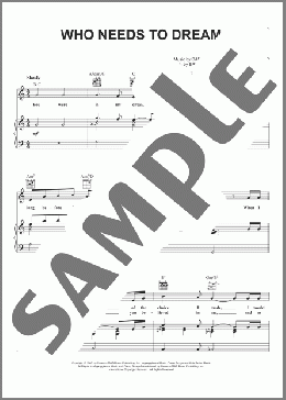 Who Needs To Dream(Barry Manilow/Copacabana (Musical)) 楽譜 ピアノ & ボーカル & ギター ダウンロード