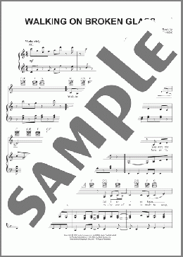 Walking On Broken Glass(Annie Lennox) 楽譜 ピアノ & ボーカル & ギター ダウンロード