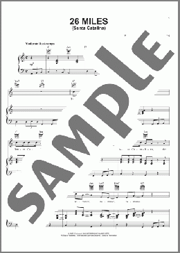 26 Miles (Santa Catalina)(Four Preps) 楽譜 ピアノ & ボーカル & ギター ダウンロード