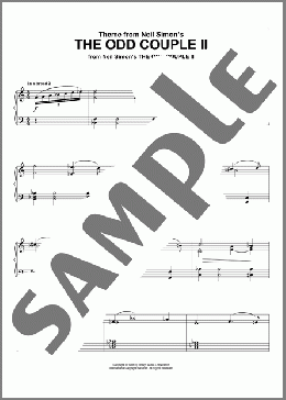 Theme from Neil Simon's The Odd Couple II(Alan Silvestri) 楽譜 ピアノ（ソロ） ダウンロード