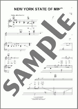 New York State Of Mind(Mel Torme/Billy Joel/Carmen McRae) 楽譜 ピアノ & ボーカル & ギター ダウンロード