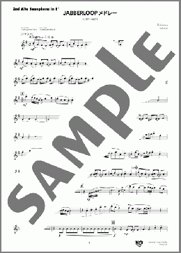 JABBERLOOPメドレー イナズマ～シロクマ(2nd Alto Saxophone in E♭)(Ryo Kishimoto) 楽譜 吹奏楽（パート） ダウンロード