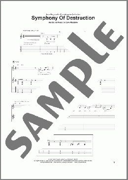 Symphony Of Destruction(Megadeth) 楽譜 ギター（ソロ） ダウンロード