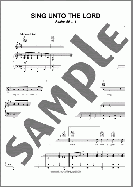 Sing Unto The Lord(4 Psalm 96:1) 楽譜 ピアノ & ボーカル & ギター ダウンロード