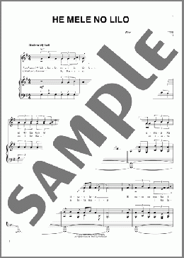He Mele No Lilo (from Lilo & Stitch)(Mark Keali'i Ho'omalu/Lilo & Stitch (Movie)) 楽譜 ピアノ & ボーカル & ギター ダウンロード