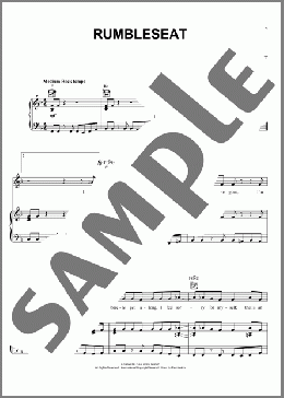 Rumbleseat(John Mellencamp) 楽譜 ピアノ & ボーカル & ギター ダウンロード