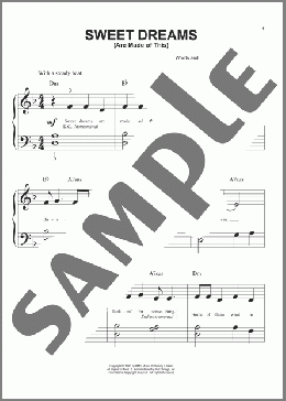Sweet Dreams (Are Made Of This)(Eurythmics) 楽譜 ピアノ（ソロ） ダウンロード