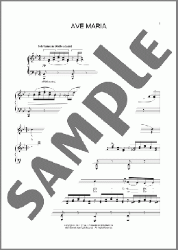 Ave Maria(Franz Schubert) 楽譜 ピアノ & ボーカル ダウンロード