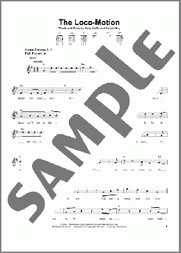 The Loco-Motion(Grand Funk/Little Eva/Kylie Minogue) 楽譜 メロディ ダウンロード