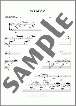 Ave Maria(Charles Gounod/Johann Sebastian Bach) 楽譜 ピアノ & ボーカル & ギター ダウンロード