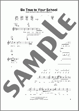 Be True To Your School(The Beach Boys) 楽譜 メロディ ダウンロード