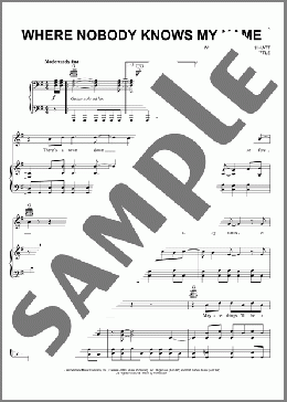 Where Nobody Knows My Name(Jimmy Tittle) 楽譜 ピアノ & ボーカル & ギター ダウンロード