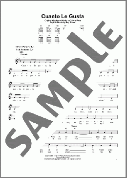 Cuanto Le Gusta(The Andrews Sisters/Carmen Miranda) 楽譜 メロディ ダウンロード
